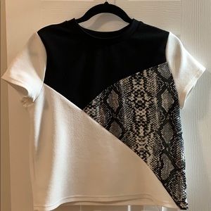 Shein animal print blouse